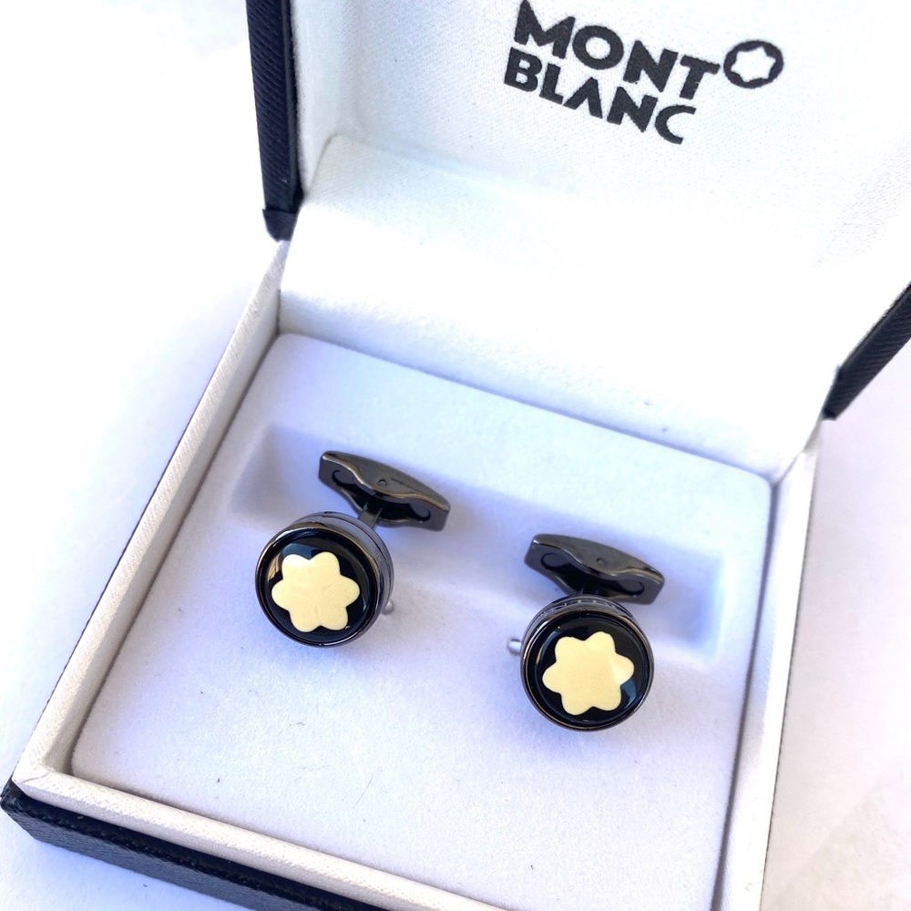 Montblanc Black Coated Cufflinks